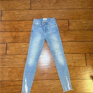 Frame Denim Light Blue Skinny Jeans